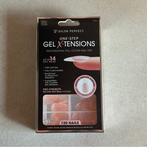 Salon Perfect One-Step Gel X-Tensions French Medium Almond Nail Tips
